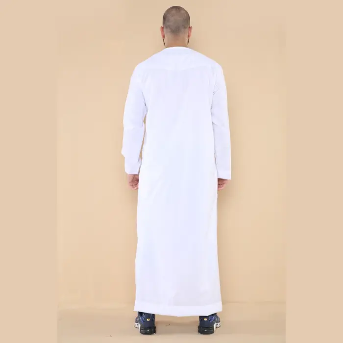 106 - Men's White Omani Eid Tassel Thobe Jubba - Image 5