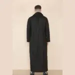 108 - Men's Black Muslim Slim or Regular Fit Hooded Thobe - Image 5