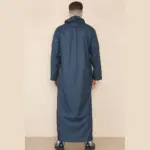 108 - Men's Navy Muslim Slim or Regular Fit Hooded Thobe - Image 5