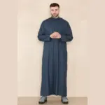 109 - Men's Navy Muslim Eid Thobe with Nehru Collar