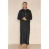 110 - Men's Black Islamic Eid Thobe Jubba with Tassel