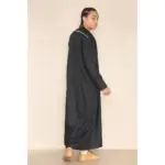 110 - Men's Black Islamic Eid Thobe Jubba with Tassel - Image 4