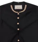 OE-300 - Baby Toddler Black Romper Thobe Gold Embroidery - Image 2