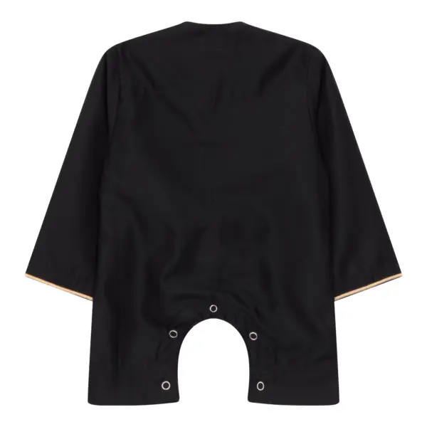 OE 300 Baby Black Toddler Romper Thobe Gold Embroidery 3