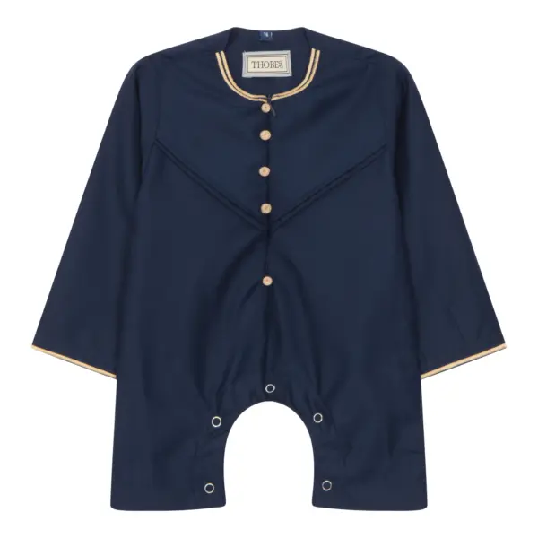 OE 300 Baby Navy Toddler Romper Thobe Gold Embroidery 1