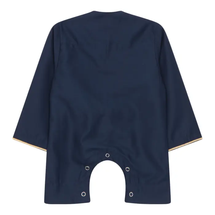 OE-300 - Baby Toddler Navy Romper Thobe Gold Embroidery - Image 3