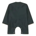 OE-300 - Baby Toddler Green Romper Thobe Gold Embroidery - Image 3