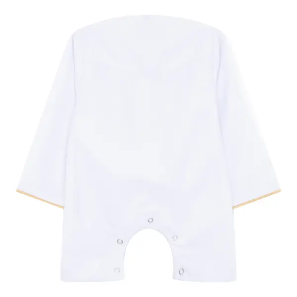 OE 300 Baby White Toddler Romper Thobe Gold Embroidery 2