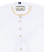 OE-300 - Baby Toddler White Romper Thobe Gold Embroidery - Image 2