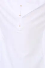 OE-300 - Boy's White Emirati Omani Thobe Gold Embroidery - Image 2