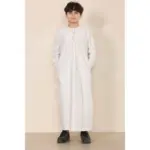 TT-001 Boy's Beige Thobe Emirati Islamic Clothing String Tassel - Image 2