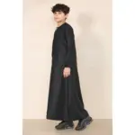 TT-001 Boy's Black Thobe Emirati Islamic Clothing String Tassel - Image 3