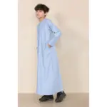 TT-001 Boy's Blue Thobe Emirati Islamic Clothing String Tassel - Image 3