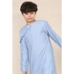TT-001 Boy's Blue Thobe Emirati Islamic Clothing String Tassel - Image 4