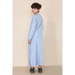 TT-001 Boy's Blue Thobe Emirati Islamic Clothing String Tassel - Image 5