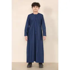 Alternative view of TT-001 Boy's Navy Thobe Emirati Islamic Clothing String Tassel