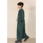 TT-001 Boy's Olive Thobe Emirati Islamic Clothing String Tassel - Image 4