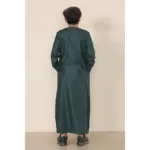TT-001 Boy's Olive Thobe Emirati Islamic Clothing String Tassel - Image 6