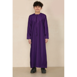 TT-001 - Boy's Purple Emirati Omani Thobe String Tassel