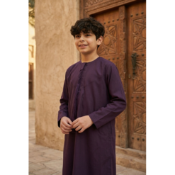 Alternative view of TT-001 - Boy's Purple Emirati Omani Thobe String Tassel