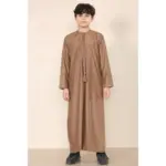 TT-001 Boy's Bronze Thobe Emirati Islamic Clothing String Tassel - Image 3