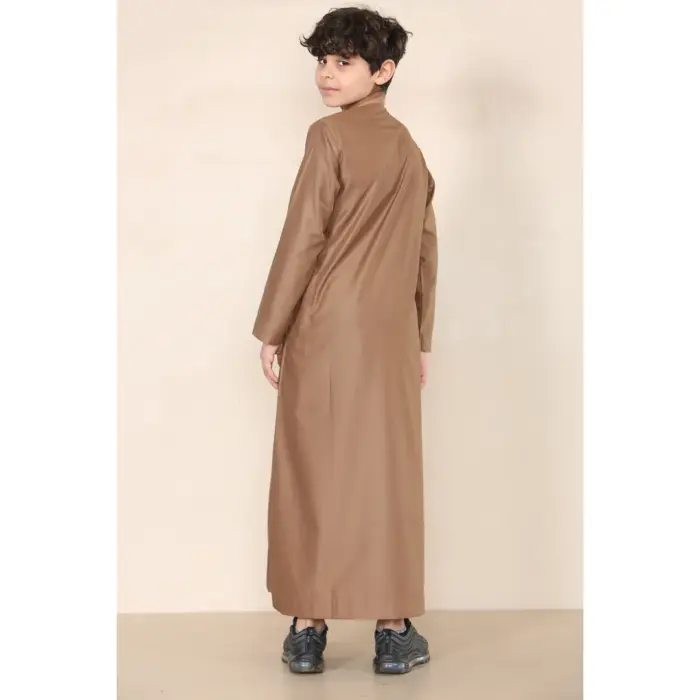 TT-001 Boy's Bronze Thobe Emirati Islamic Clothing String Tassel - Image 6