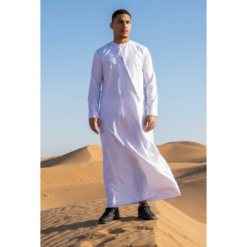 Alternative view of TT-001 Men's White Thobe Emirati Islamic Clothing String Tassel