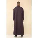 103 - Men's Purple Nehru Stand Collar Embroidery Thobe - Image 7