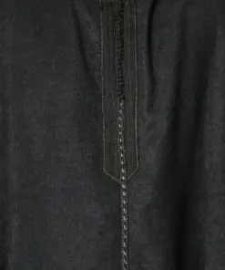 DML001 – Men's Black Moroccan Thobe Hooded Djellaba — Thobez