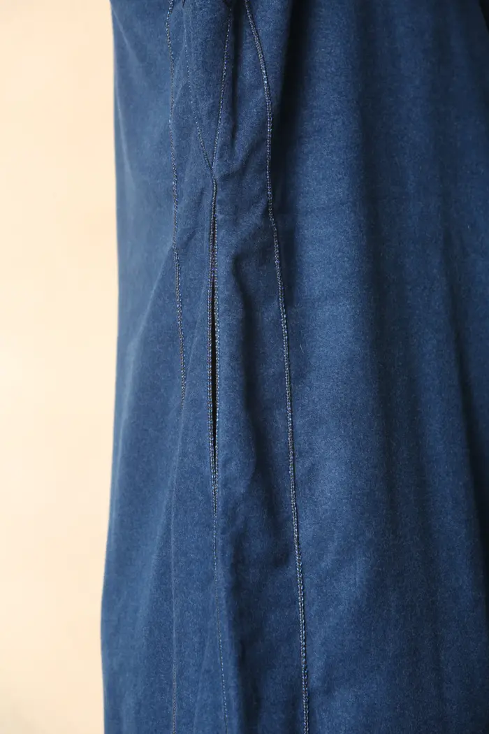 DML001 - Men's Blue Moroccan Thobe Hooded Djellaba - Image 9