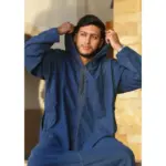 DML001 - Men's Blue Moroccan Thobe Hooded Djellaba - Image 2