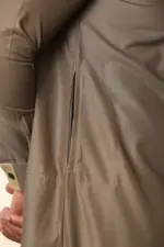 ED-200 - Men's Brown Nehru Round Collar Embroidery Thobe - Image 9