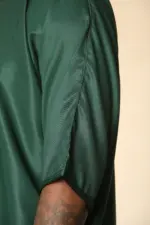 GG002 - Men's Green Moroccan Thobe Short Sleeve Gandoura - Image 8
