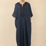 GG008 - Boys Moroccan Navy Thobe Short Sleeve Gandoura