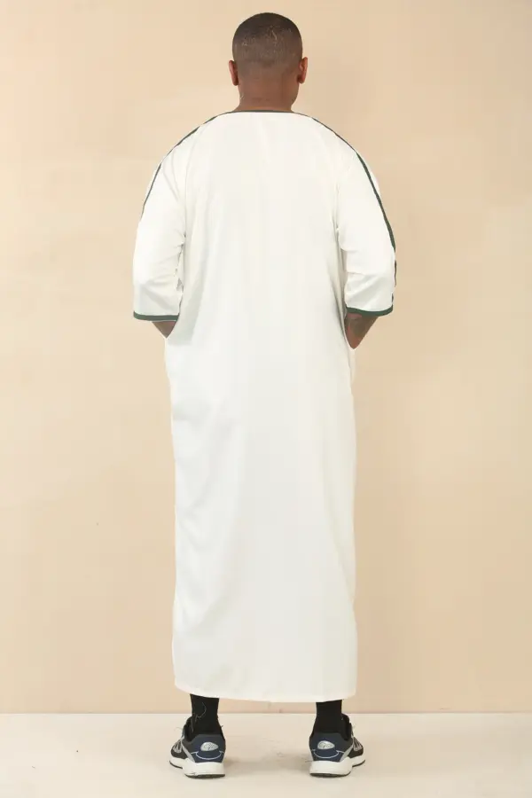 Thobez GG008 Mens White Moroccan Thobe Gandoura 5