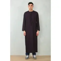 TT-001 - Men's Purple Emirati Omani Thobe String Tassel