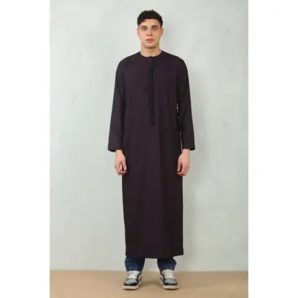 TT-001 - Men's Purple Emirati Omani Thobe String Tassel