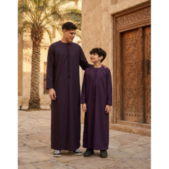 Alternative view of TT-001 - Men's Purple Emirati Omani Thobe String Tassel