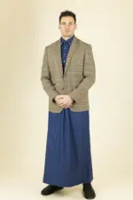 Cavani Albert Men's Tweed Herringbone Grey Brown Blazer - Image 4