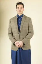 Cavani Albert Men's Tweed Herringbone Grey Brown Blazer - Image 5