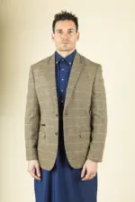 Cavani Albert Men's Tweed Herringbone Grey Brown Blazer - Image 6
