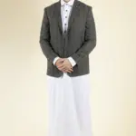 Cavani Albert Men's Tweed Herringbone Grey Brown Blazer