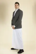 Cavani Albert Men's Tweed Herringbone Grey Brown Blazer - Image 3