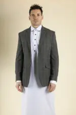 Cavani Albert Men's Tweed Herringbone Grey Brown Blazer - Image 4