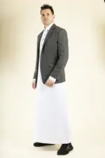 Cavani Albert Men's Tweed Herringbone Grey Brown Blazer - Image 8