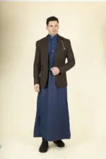 Cavani Caridi - Men's Tweed Check Brown Blazer - Image 2