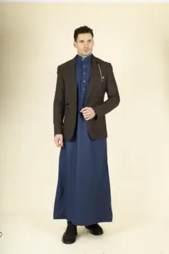 Alternative view of Cavani Caridi - Men's Tweed Check Brown Blazer