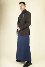 Cavani Caridi - Men's Tweed Check Brown Blazer - Image 3