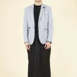 Cavani Caridi - Men's Tweed Light Blue Wedding Blazer