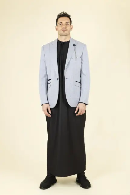 Cavani Caridi - Men's Tweed Light Blue Wedding Blazer